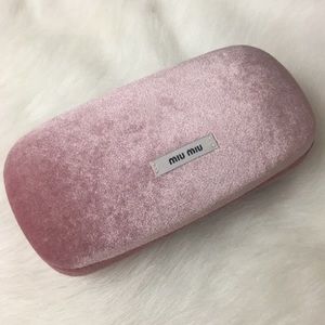 Miu miu velvet velour pink sunglass case blush